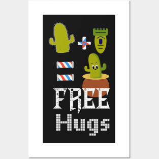 Free hugs FUNNY cactus Posters and Art